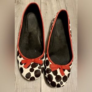 Boden Calf Hair Dalmatian Flats Size 39